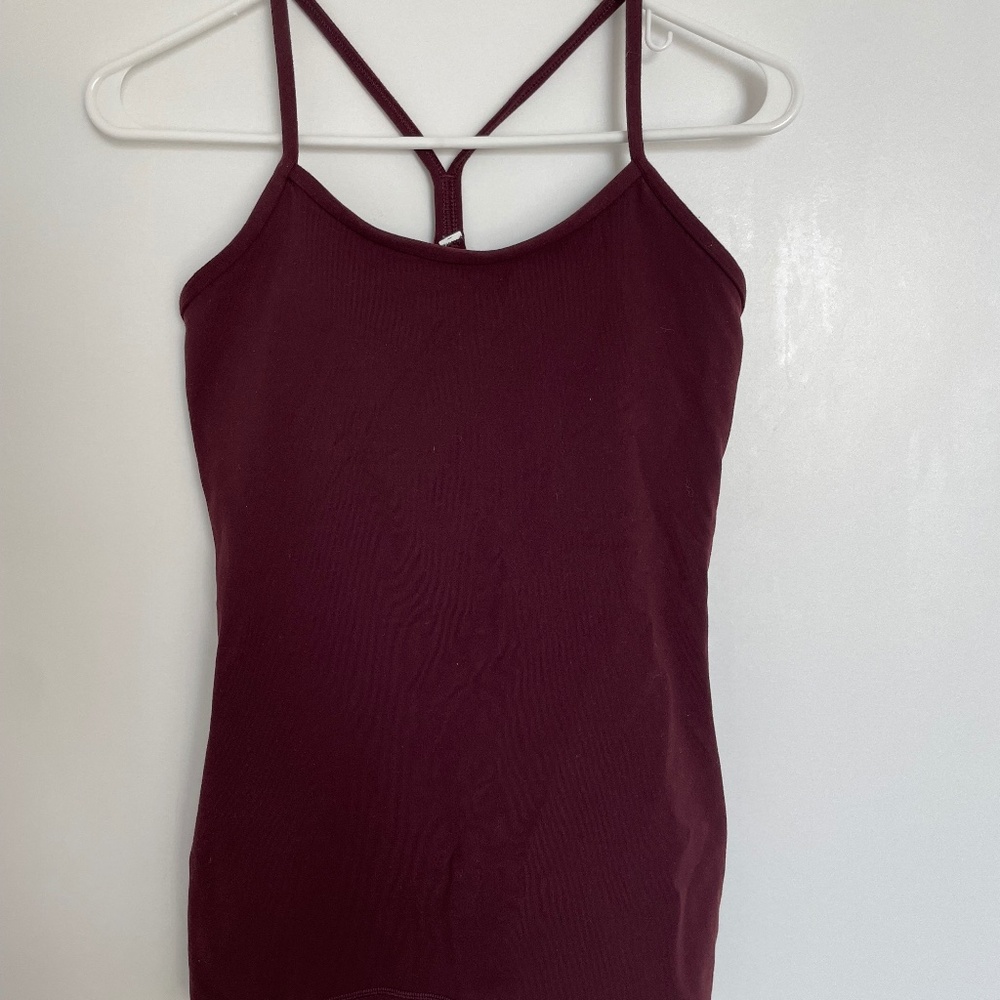 Lululemon tank with bra - burgundy